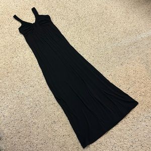 Black Sleeveless Maxi Jersey Knit Dress XS Design History